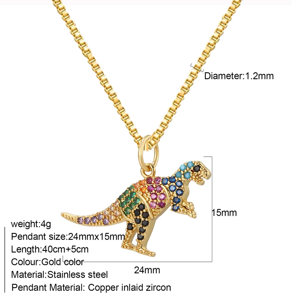 Bohemian Necklace For Women Enamel Fruit Gold Color Cherry Butterfly Pendant For Summer Beach High Quality Jewelry