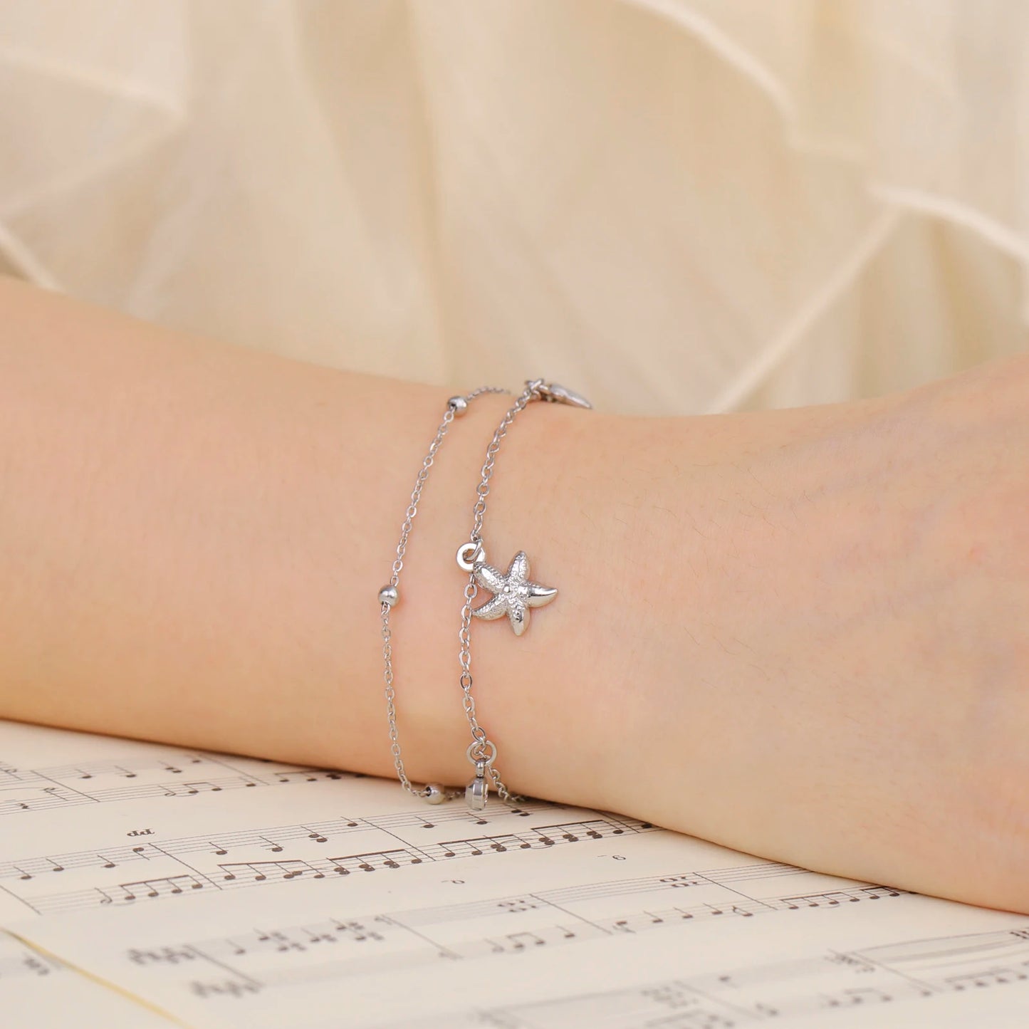 Cazador Starfish Seashell Charms Women's Bracelet Stainless Steel Summer Beach Jewelry Hand Bracelet Gift Trend 2025 Wholesale