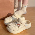 Women's Fashion Home Slippers Summer Thick Sole Soft EVA Garden Shoes for Women Hollow Out Non Slip Closed Toe Beach Sandals