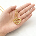 2026 Custom Name Jewelry Set Heart Shaped Watch Strap Chain Custom Name Necklace/Earring/Brooch Set Personalized gift