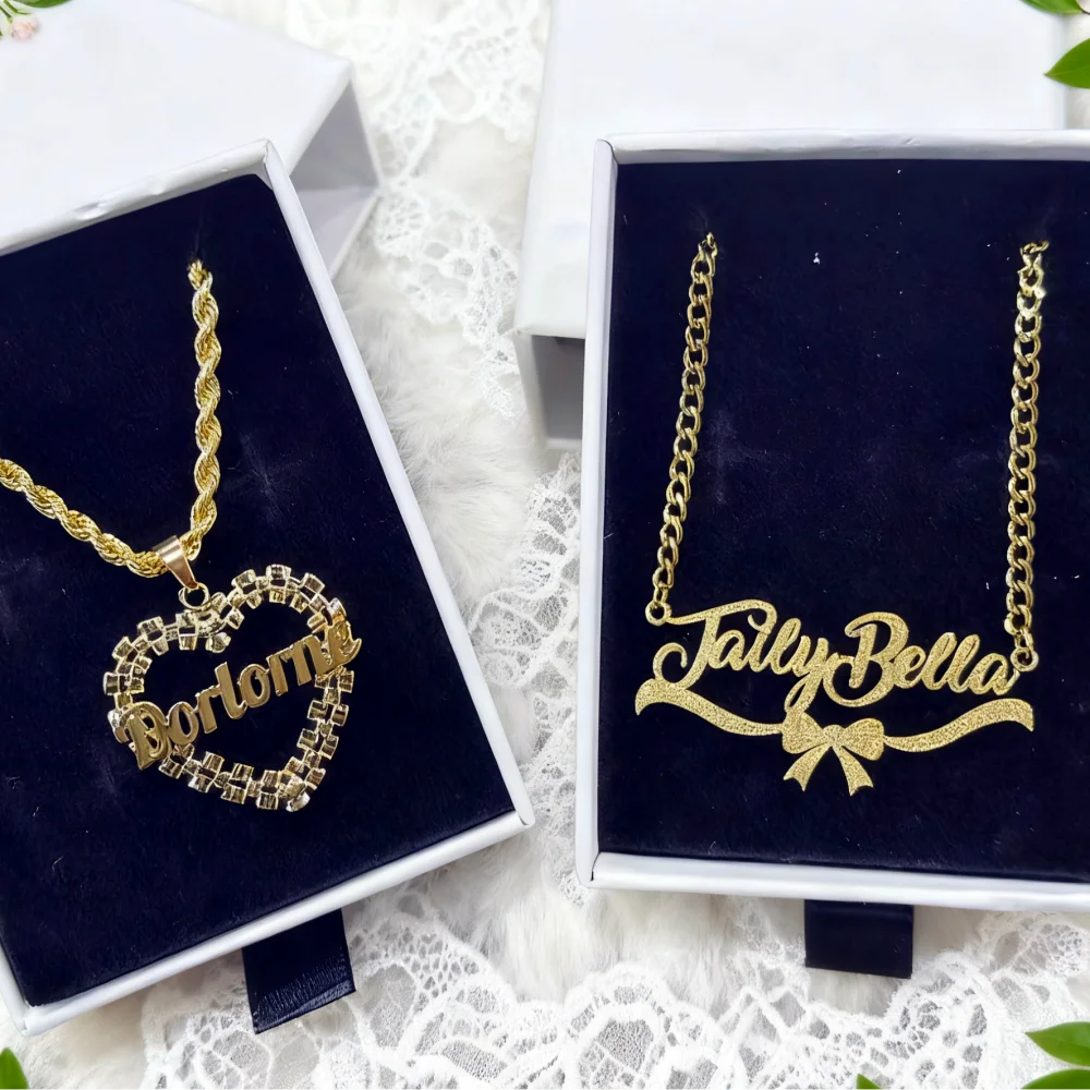 Custom heart Name  Necklace