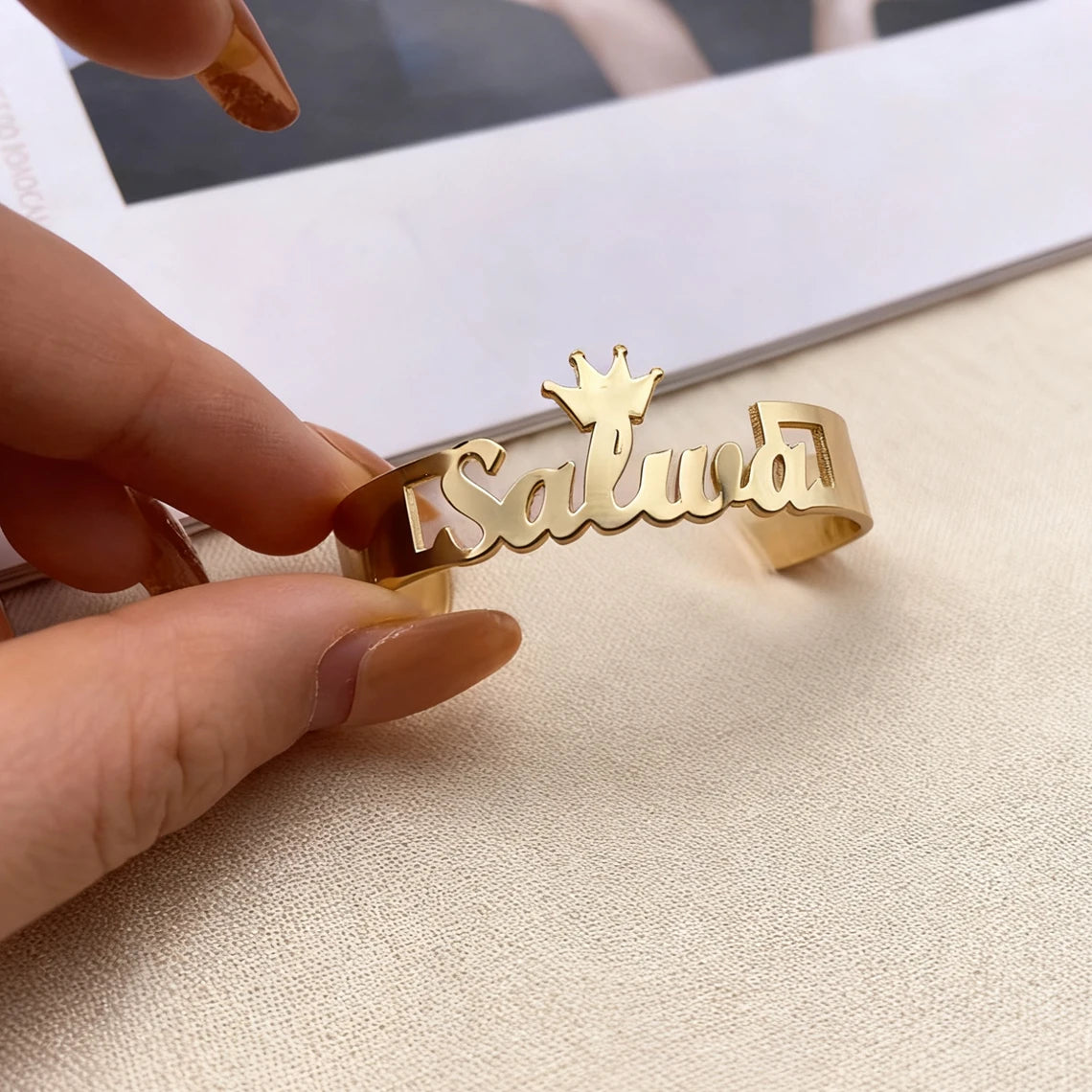 Customized Children's Name Bracelet for Kids Baby Stainless Steel Personalized Cuff Bangles Child Women Men Couples Jewelry Gift