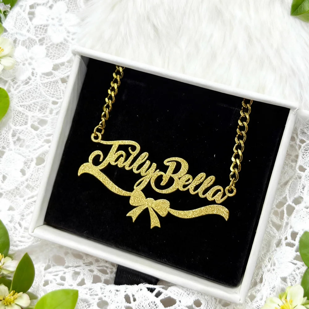 Custom heart Name  Necklace