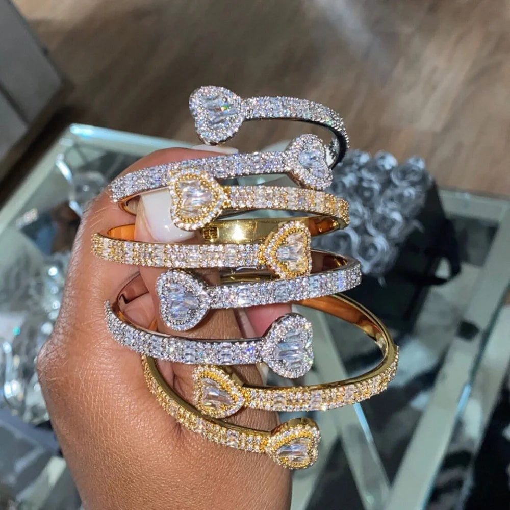 Heart Shaped Adjust Bangle