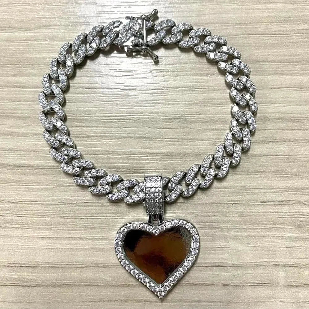 Mini Heart Picture Pendant Bracelet