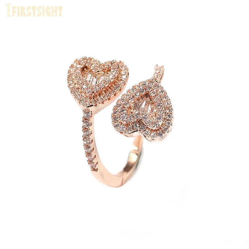 Heart Ring + butterfly ring