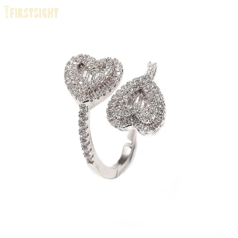 Heart Ring + butterfly ring