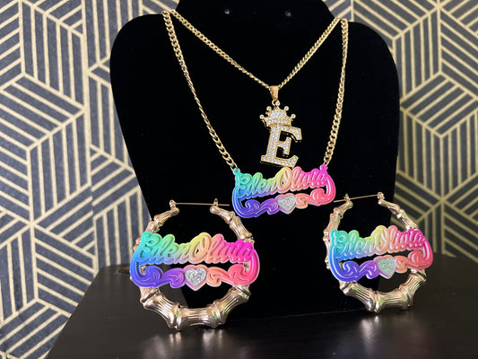 Acrylic custom necklace for children women's gift custom letter name art pendant