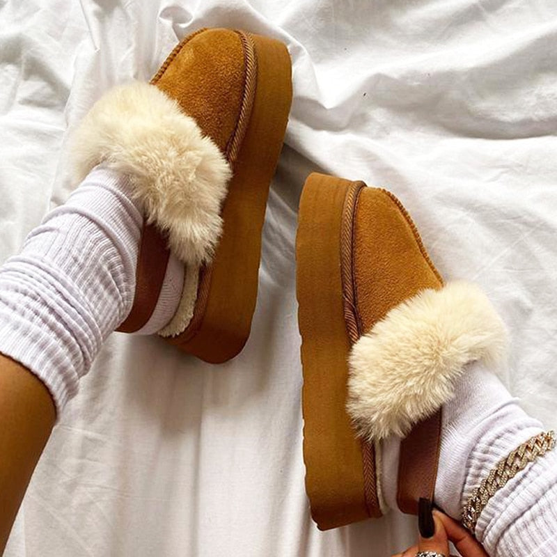 Fur Cotton Winter Plush Luxury Sandals