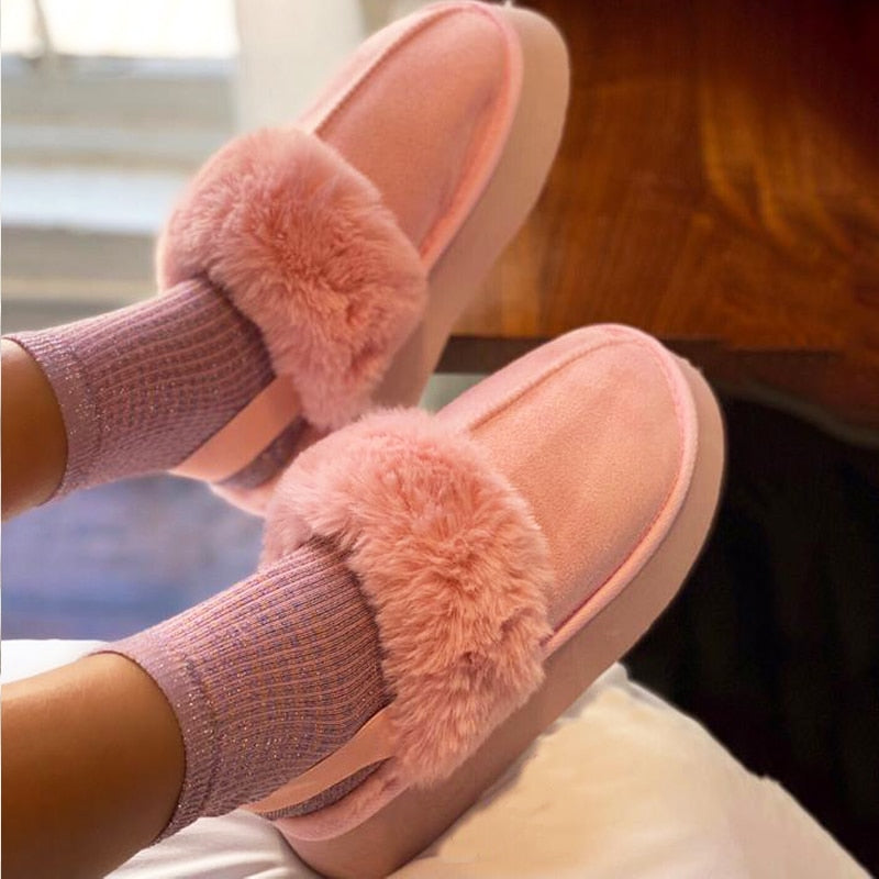Fur Cotton Winter Plush Luxury Sandals