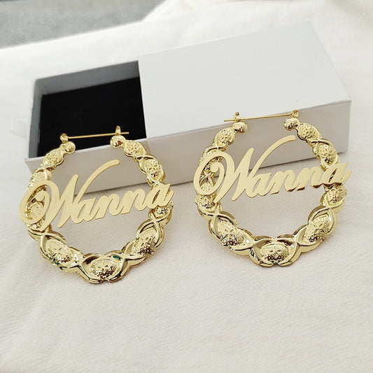 Hoop Earring DM me your Customize Name