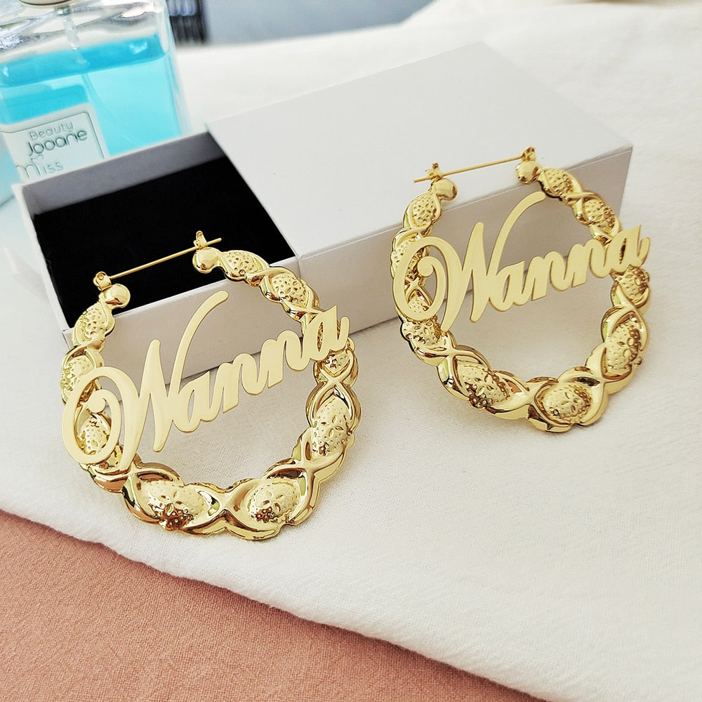 Hoop Earring DM me your Customize Name