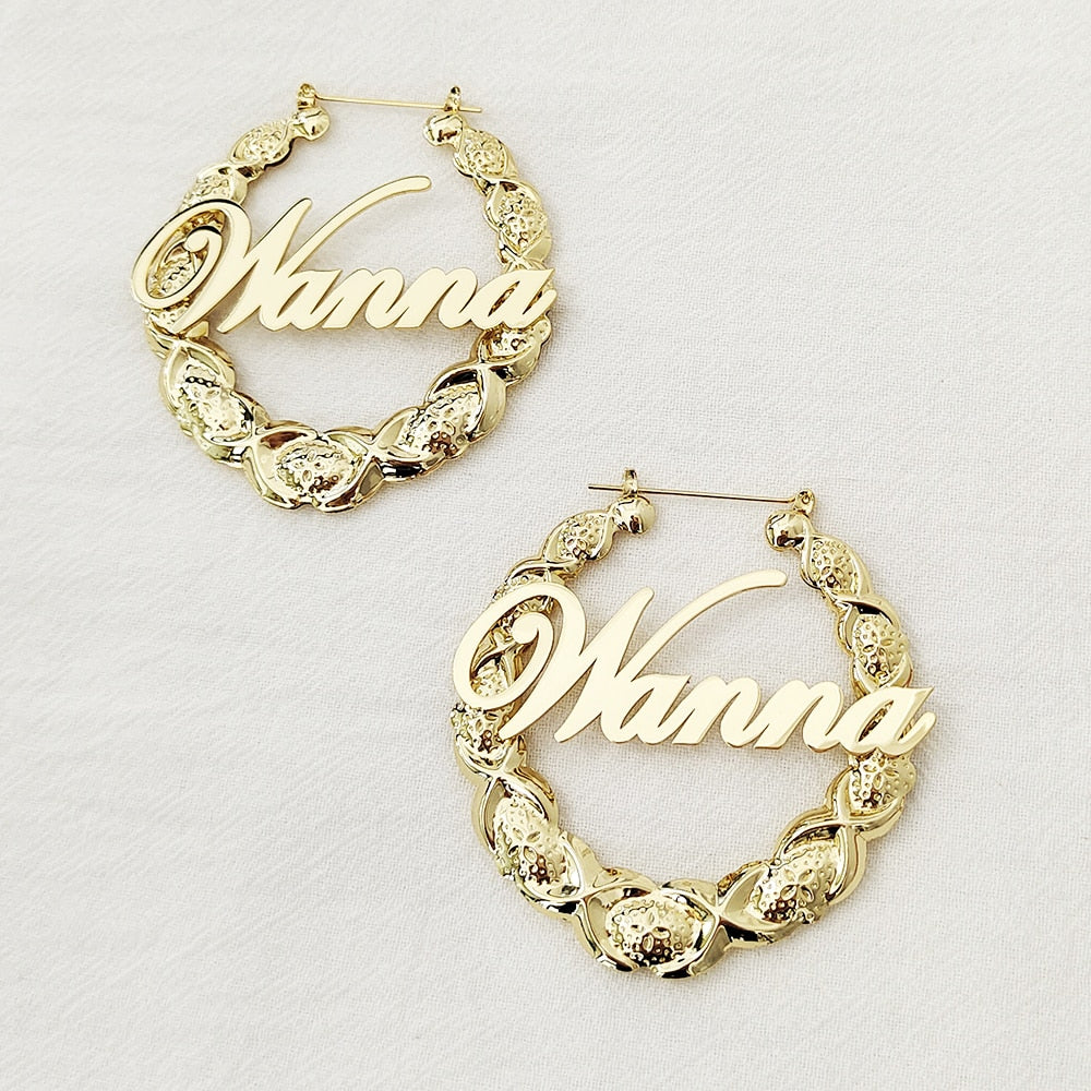 Hoop Earring DM me your Customize Name