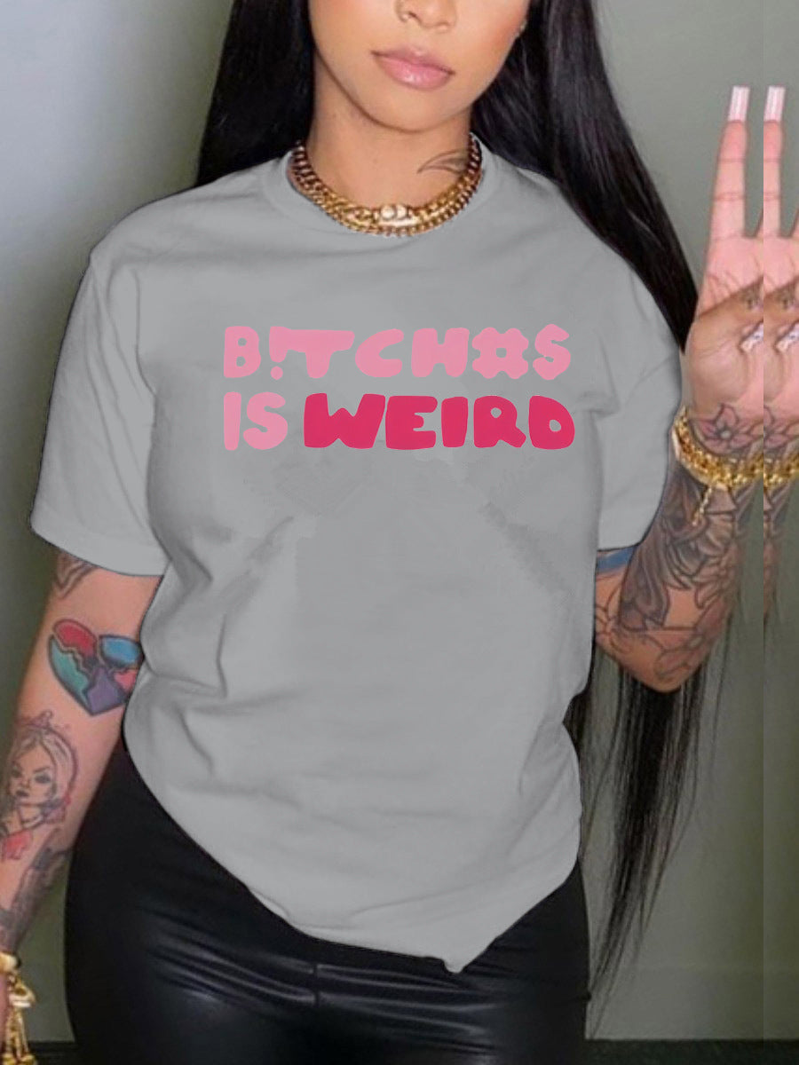 B!tch#$ is weird Crew Neck T-Shirt
